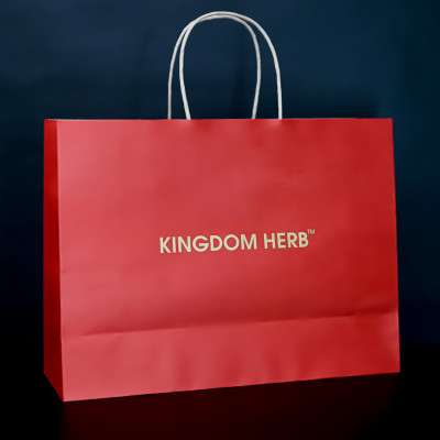 Túi giấy màu đỏ Kingdom Herb kích thước 32x24x11 cm