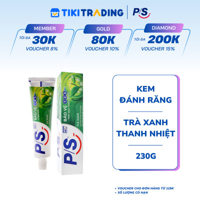 Combo 2 Kem Đánh Răng P/S Nature Essential Green Tea Trà Xanh 230g
