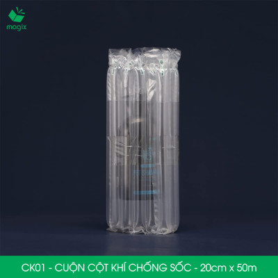 Cuộn cột khí chống sốc - 20cm x 50m - Xốp hơi, đệm hơi đóng gói hàng dễ vỡ - CK01