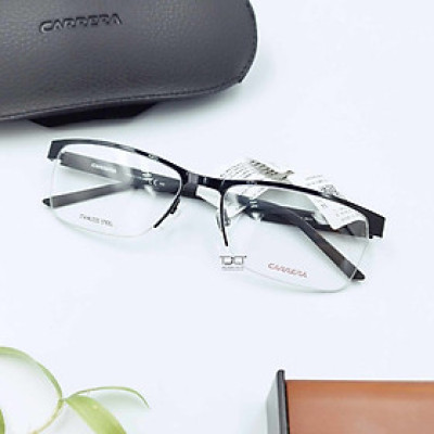 GỌNG KÍNH NAM, GỌNG THÉP KHÔNG GĨ, GỌNG NỮA VIỀN, HÀNG CHÍNH HÃNG CARRERA CA8817-PMO