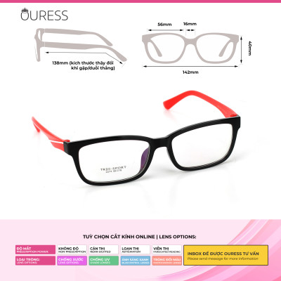 Gọng kính nhựa 2273 thời trang nam nữ siêu nhẹ siêu bền OURESS
