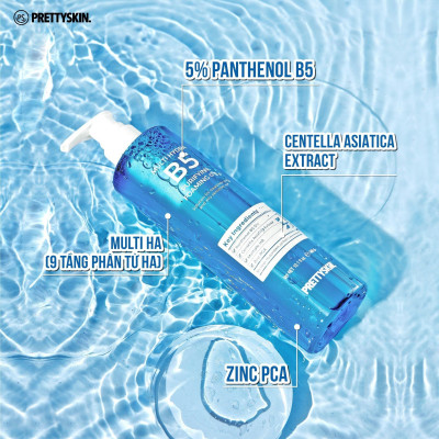 Gel rửa mặt sạch sâu dịu nhẹ B5 Prettty Skin Multi Hydra B5 Purifying Foaming Gel 300ml