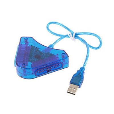 Tay cầm PS2 đen có rung PlayStation PC - Cáp chuyển cổng PS2 sang USB cho PC máy tính bàn laptop - chuyên đá pes - game hành động - miếng lót chuột