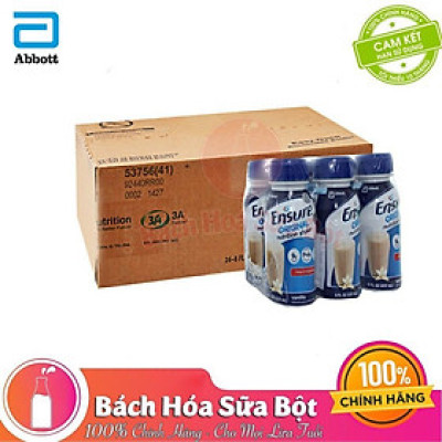 Thùng 24 chai sữa pha sẵn Ensure Original Vanilla 237ml