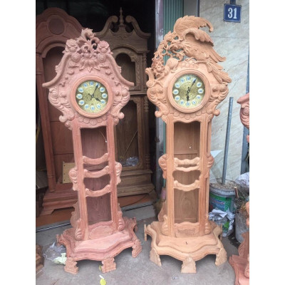 Đồng hồ cây Anh hùng gỗ hương đá