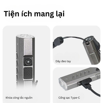 Đèn pin cầm tay mini siêu sáng CNK2450ZM016