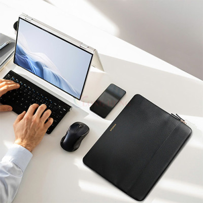 Túi chống sốc Innostyle Lux Leather Laptop PLS-10BLK - Hàng chính hãng