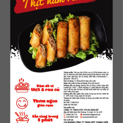 Chả Giò Thịt Nấm Rau Củ Gói 450gr 30c - Hàng Chính Hãng