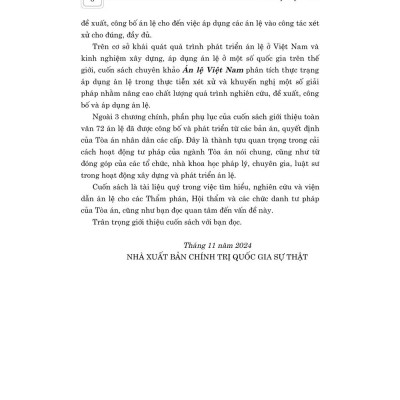 Án lệ Việt Nam - bản in 2025