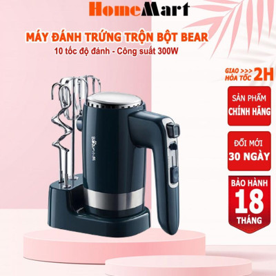 Máy đánh trứng trộn bột cầm tay Bear, 10 tốc độ, CS 300W, Anh Lam Store - Hàng nhập khẩu