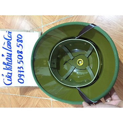 Mũ cối tàu lòng vàng cốt phíp không ngấm nước vải gabadin