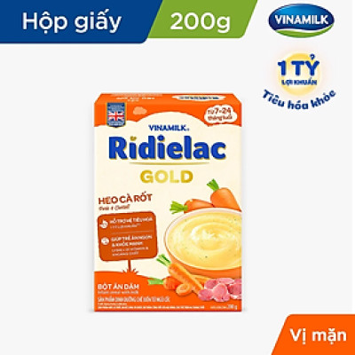 Bột Ăn Dặm Vinamilk Ridielac Gold Heo Cà Rốt (200g / Hộp Giấy)