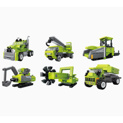 Đồ chơi - QMAN - 41110 Bộ xếp hình (6 trong 1) lắp ráp hợp thể Robot chiến đấu Giao Ngẫu nhiên KT 28x23x14.5 cm