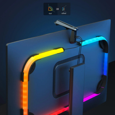 Bộ Dây Đèn LED mở rộng màn hình máy tính và Thanh đèn led RGBIC Govee DreamView G1 Pro Gaming Light H604A (24-32")