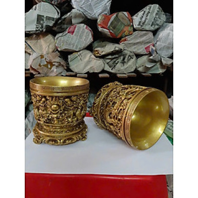 Lư hương CTVD40 12 x 12 x 12cm mạ vàng hoặc màu xanh lựa chọn 