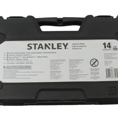 Đầu tuýp 1/2 inch DR (14 chi tiết) 12PT MET Stanley 86-501
