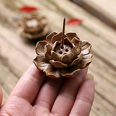 Hoa gốm cắm trầm nặn tay nghệ thuật