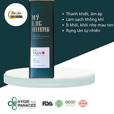 Nhang/Hương Sả Trầm Hỷ Lạc Hương Hygie - Giúp thư giãn, làm sạch không khí, được làm từ các loại lá thảo dược chứa tinh dầu. rụng tàn tự nhiên, ít khói, khói nhẹ mau tan