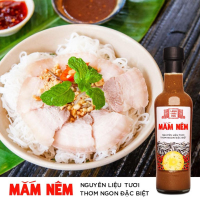 Mắm nêm pha sẵn cao cấp Làng Chài Xưa, nguyên liệu tươi, thơm ngon đặc biệt, chai thủy tinh 300g