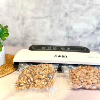 Máy hút chân không JIWON JWH-2830, máy hàn miệng túi nhỏ gọn, dùng được cho đa số loại túi