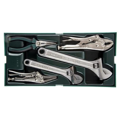 Bộ khay mỏ lết & kìm 5 chi tiết  SATA 09909