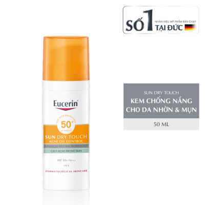 Gel Chống Nắng Cho Da Nhờn Mụn Eucerin Sun Gel-Cream Dry Touch Oil Control SPF50+ (50ml)