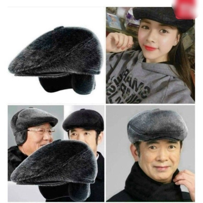 Mũ len cho người trung niên , người già , có che tai chất vải nỉ 2 lớp dày cao cấp giữ ấm mùa đông rất tiện lợi 