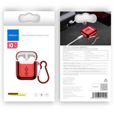 Bao case cho airposd 1 / 2 chống sốc hiệu ROCK RPC-1483 mỏng 2mm, bảo vệ toàn diện, vật liệu cao cấp - Hàng nhập khẩu