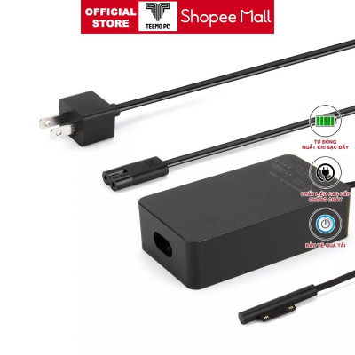 Bộ Sạc Tương Thích Cho Pin Tương Thích Cho Surface 65W Các Dòng Surface Book Surfacepro 3 4 5 6 7 Hàng Nhập Khẩu New Seal TEEMO PC1472