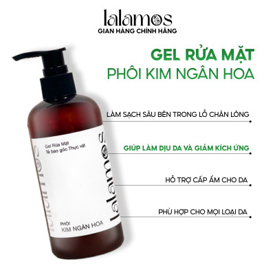 Combo bảo vệ da trắng hồng Lalamos Sữa Rửa Mặt 280ml + Kem Chống Nắng Nhụy Kim Ngân Hoa Nâng Tone 50ml