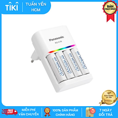 Bộ Sạc Kèm 4 Pin AA 2000mAh Chính Hãng Panasonic - Hàng Chính Hãng