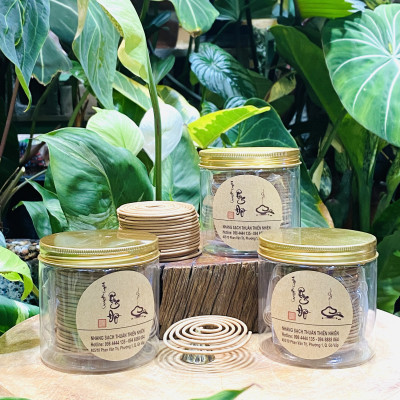 Nhang Vòng Trầm Hương 4 Giờ, Loại Lan Tỏa, Nhang Sạch Thuần Thiên Nhiên