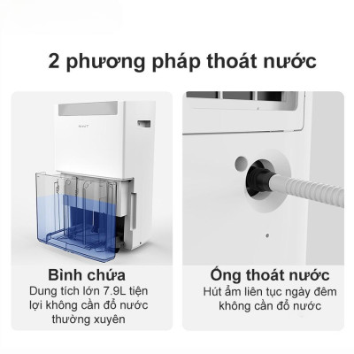 Máy Hút Ẩm Xiaomi New Widetech 60L Kết Nối App Phù Hợp Không Gian 120 m2 Công Suất 850 W - Hàng Nhập Khẩu