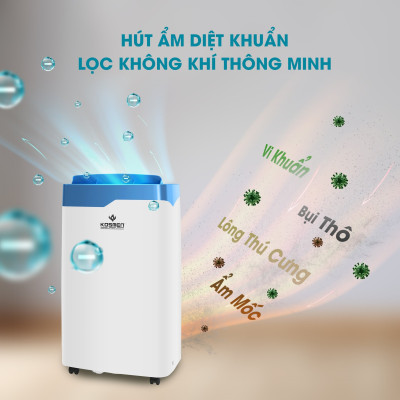 Máy Hút Ẩm Dân Dụng Kosmen KM-20N - Thích Hợp Không Gian 80m2 - Hàng Chính Hãng Bảo Hành 24 Tháng