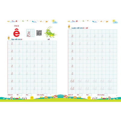 Sách - Bé Tập Tô Tập Viết Chữ To (Dành Cho Trẻ 4-6 Tuổi) - Bé Tự Tin Vào Lớp 1