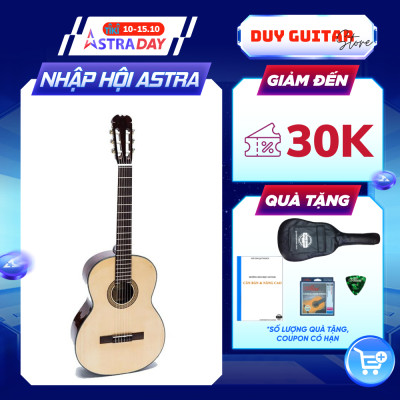 Đàn guitar classic DC100 dòng ghitar trung kỹ full size gỗ hồng đào solid cho âm thanh cổ điển ấm áp dành cho bạn mới tập Duy Guitar