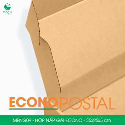 MENG09 - 35x25x5 cm - 20 Hộp carton nắp gài đóng hàng giá rẻ, hộp gói hàng, hộp quà thời trang