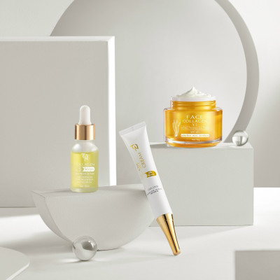 Combo Kem Face Ngày - Kem Chống Nắng - Serum Đông Trùng Hạ Thảo Collagen x3 Mỹ Phẩm Đông Anh Chính Hãng