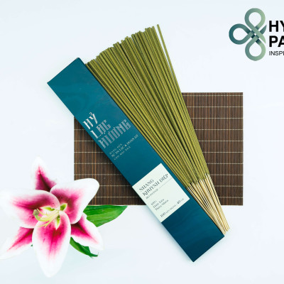 Nhang/Hương Khuynh Diệp Hỷ Lạc Hương Hygie - Nhẹ nhàng, thanh sạch, khử mùi không khí, được làm từ các loại lá thảo dược chứa tinh dầu. rụng tàn tự nhiên, ít khói, khói nhẹ mau tan