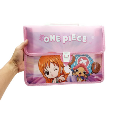 Cặp Tài Liệu Học Sinh A4 2 Ngăn One Piece - Deli EF621 - Màu Hồng
