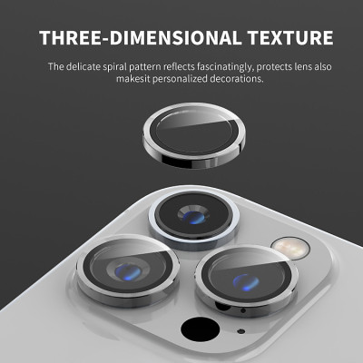 Bộ Dán Kính Cường Lực + Viền Nhôm Bảo Vệ Camera Sau Cho iPhone 16 Pro Max / 16 Pro / 16 Plus / 16 - Gucase Kuzoom Lens mang lại khả năng chụp hình sắc nét full HD (độ cứng 9H, tặng kèm khung tự dán) - Hàng nhập khẩu