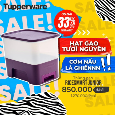 Thùng Gạo Tupperware Rice Smart Junior 5kg - Hàng Chính Hãng