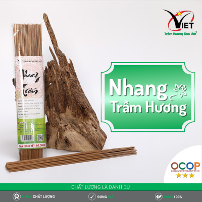 Nhang Trầm Hương Sao Việt - Thẻ 3 Tấc - 100 Cây - Cháy Lâu, Ít Khói Mùi Thơm Trang Nhã