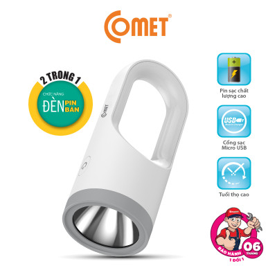 Đèn Pin Sạc Tích Điện LED Comet Đa Năng Đèn Pin Cầm Tay Siêu Sáng