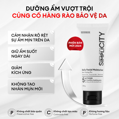 Bộ sản phẩm chăm sóc Men Stay Simplicity phục hồi & cân bằng da cho nam Recovery Trio: 01 Sữa rửa mặt 100g x Seurm 30ml x Kem dưỡng ẩm 80g