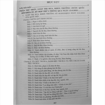 Sách Luật Thi Đua, Khen Thưởng Và Công Tác Thi Đua Khen Thưởng Trong Các Cơ Quan Ban Ngành, Đoàn Thể - V2133D