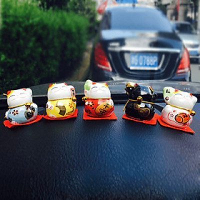 Bộ Tượng 5 Chú Mèo Thần Tài May Mắn và Bình Yên PaKaSa - Hàng chính hãng