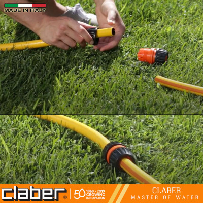 Khớp Nối Ống Mềm Đa Năng Claber Universal 8564, nhựa ABS, kết nối 3 cỡ ống 12-14-19mm