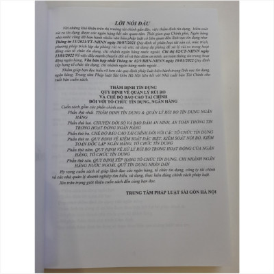 Sách Thẩm Định Tín Dụng Quy Định Về Quản Lý Rủi Ro Và Chế Độ Báo Cáo Tài Chính Đối Với Tổ Chức Tín Dụng Ngân Hàng - V2115D