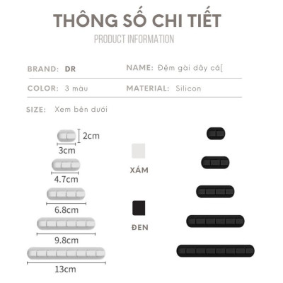Phụ kiện giữ dây cáp sạc Giá Silicon mini cố định dây cáp sạc cho các thiết bị điện tử trên bàn làm việc - Hàng Chính Hãng